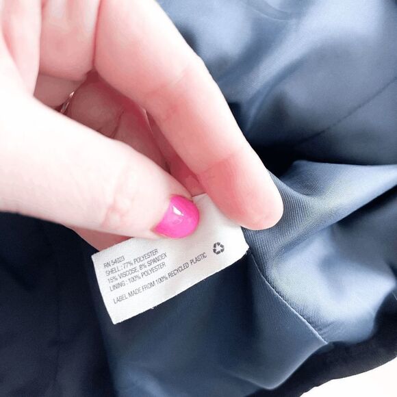 The Academy Blazer Womens Blazer Jacket Career Formal Navy Blue Size 12 - Picture 4 of 7